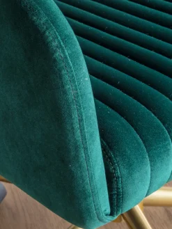 Silla de escritorio de terciopelo regulable en altura Murray