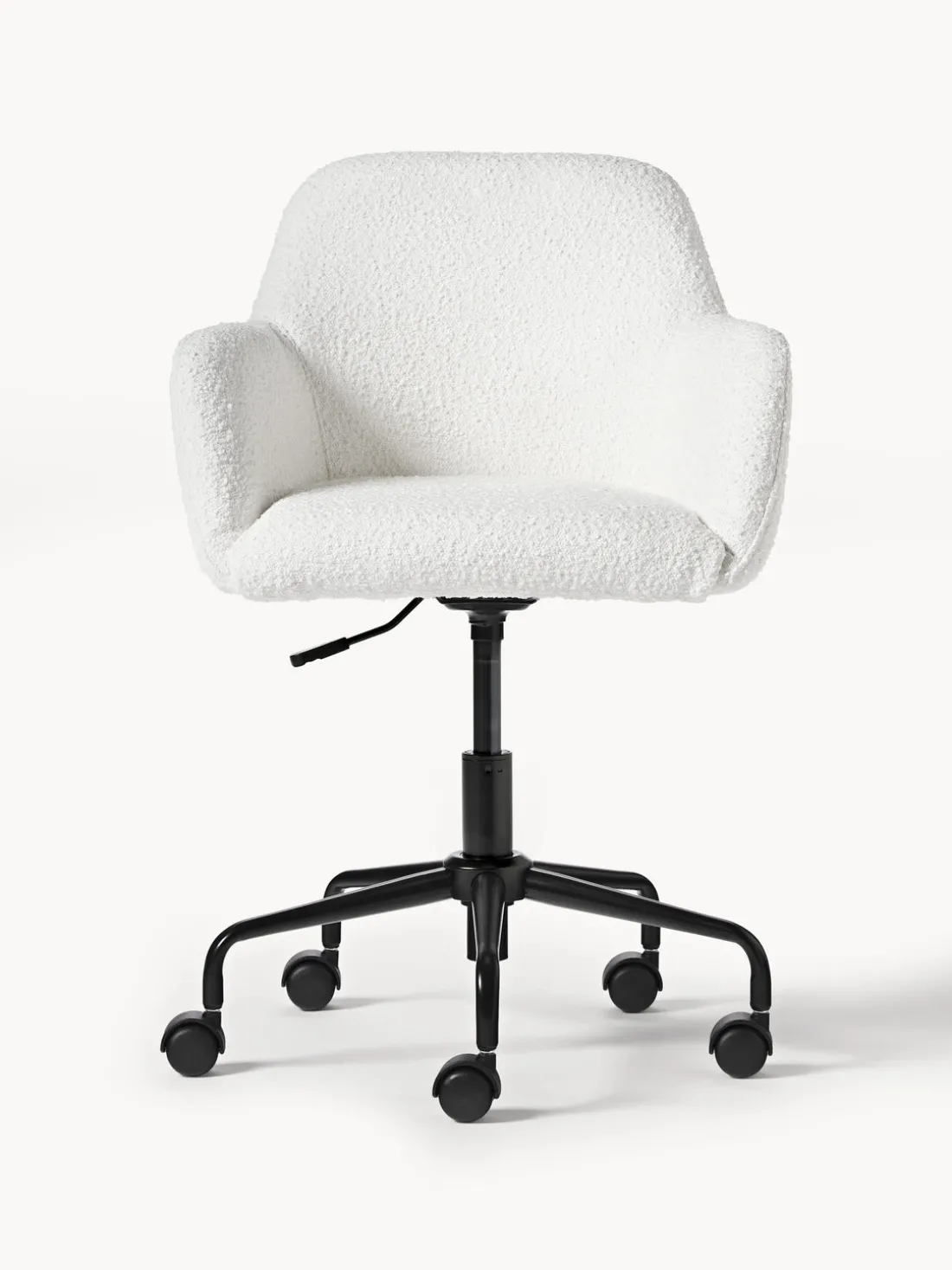 Silla de escritorio en tejido bouclé Lucie