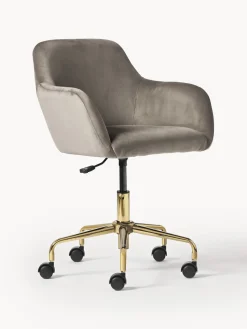 Silla de escritorio en terciopelo Lucie