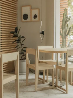 Silla de madera de abedul 01