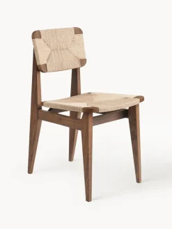 Silla de madera de nogal con asiento trenzado C-Chair
