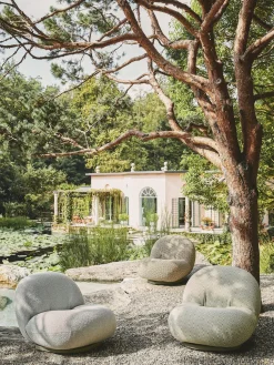 Silla giratoria de jardín Pacha