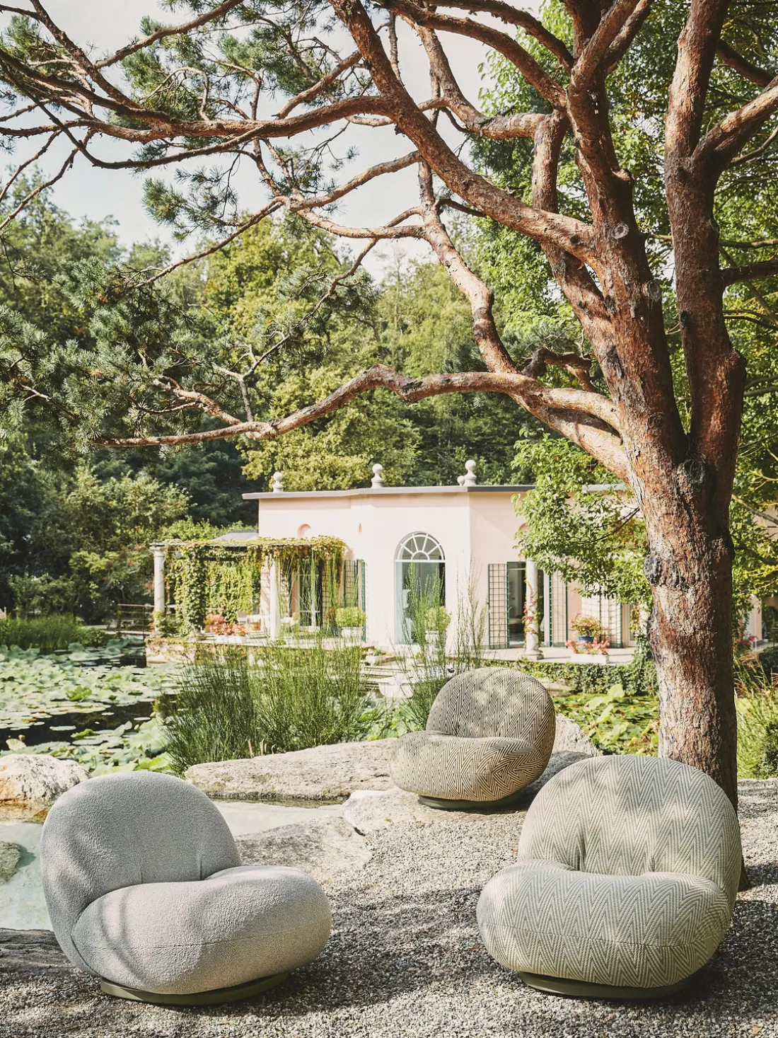 Silla giratoria de jardín Pacha