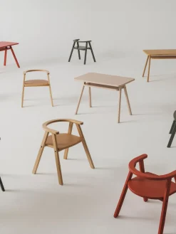 Silla infantil de madera de roble Growing Green