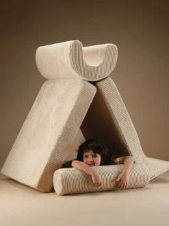 Silla infantil plegable artesanal de pana Flipster