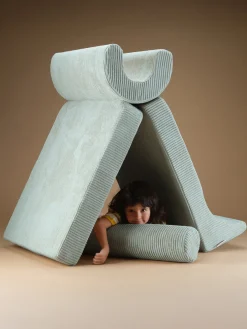 Silla infantil plegable artesanal de pana Flipster