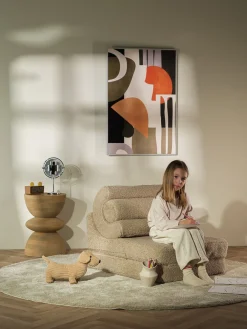 Silla infantil plegable artesanal de borreguillo Flipster