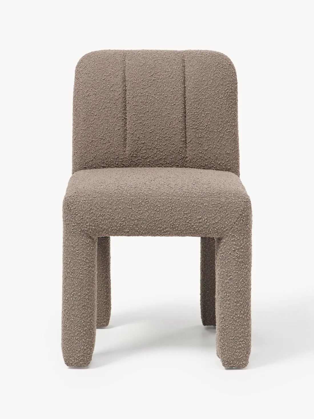 Silla tapizada en tejido bouclé Lukas