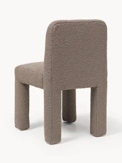 Silla tapizada en tejido bouclé Lukas