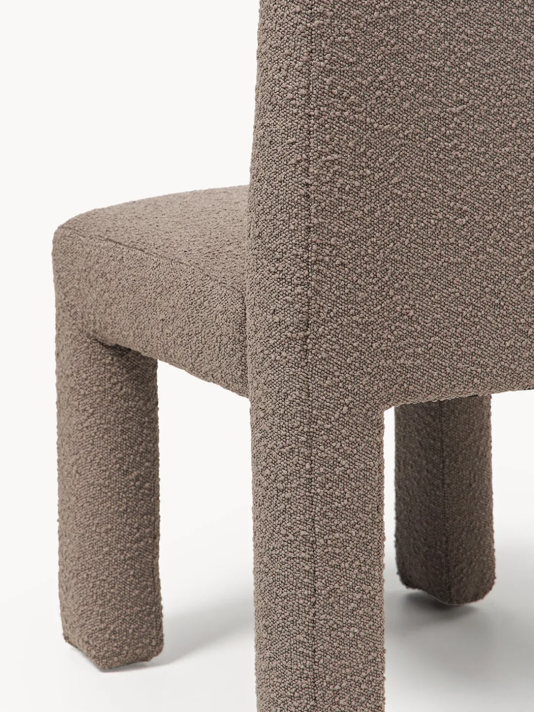 Silla tapizada en tejido bouclé Lukas