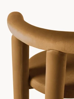 Silla tapizada en terciopelo Calan