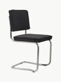 Sillas cantilever de pana Kink, 2 uds.