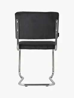 Sillas cantilever de pana Kink, 2 uds.