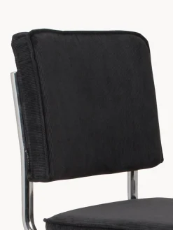 Sillas cantilever de pana Kink, 2 uds.