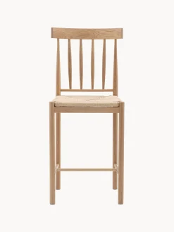 Sillas de bar artesanales de madera de roble Eton, 2 uds.