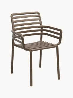 Sillas de jardín apilables con reposabrazos Doga, 2 uds.