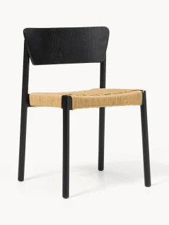 Sillas de madera y ratán Danny, 2 uds.