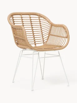 Sillas de polirratán con reposabrazos Costa, 2 uds.