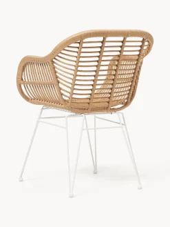 Sillas de polirratán con reposabrazos Costa, 2 uds.