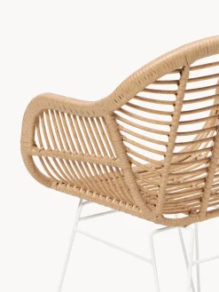 Sillas de polirratán con reposabrazos Costa, 2 uds.