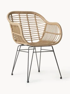 Sillas de ratán con reposabrazos Costa, 2 uds.