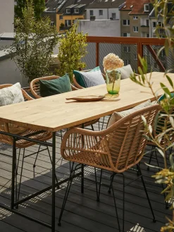 Sillas de ratán con reposabrazos Costa, 2 uds.