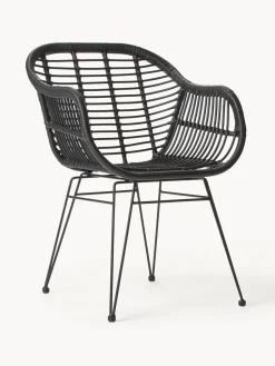 Sillas de ratán con reposabrazos Costa, 2 uds.