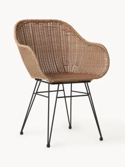 Sillas de ratán con reposabrazos Costa, 2 uds.