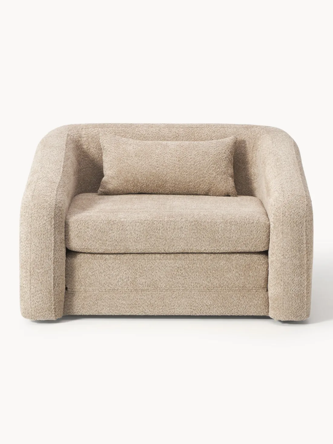 Sillón cama de borreguillo bouclé Eliot