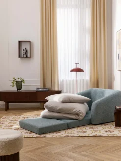 Sillón cama en tejido bouclé Eliot