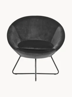 Sillón cóctel de terciopelo Center