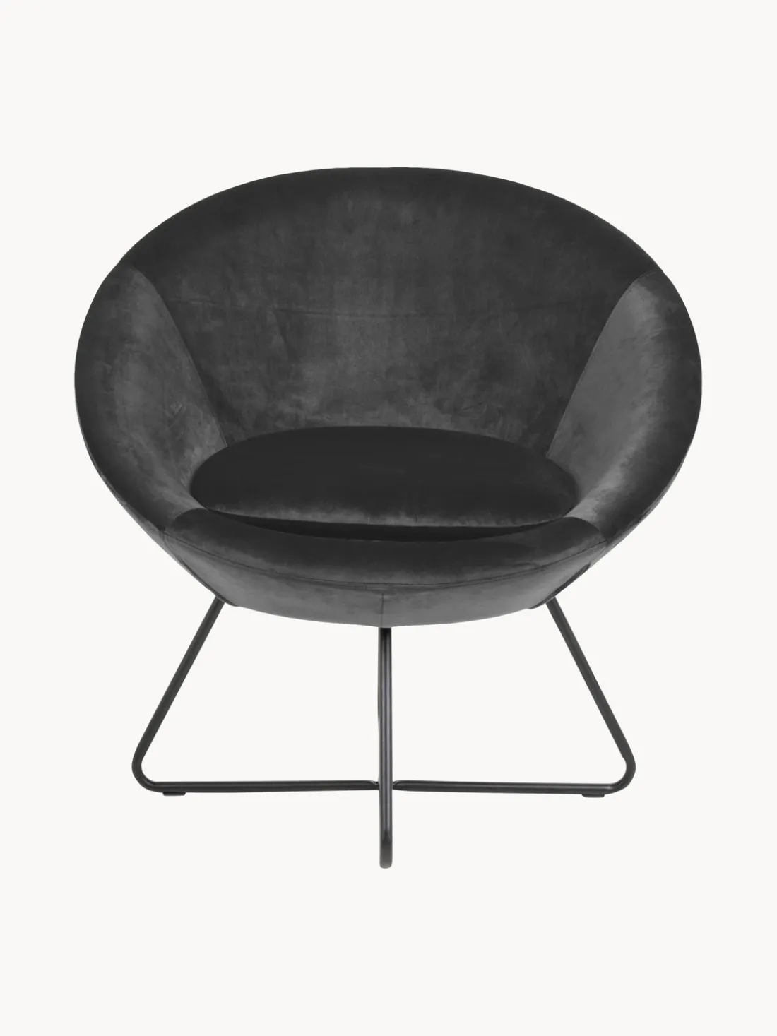 Sillón cóctel de terciopelo Center