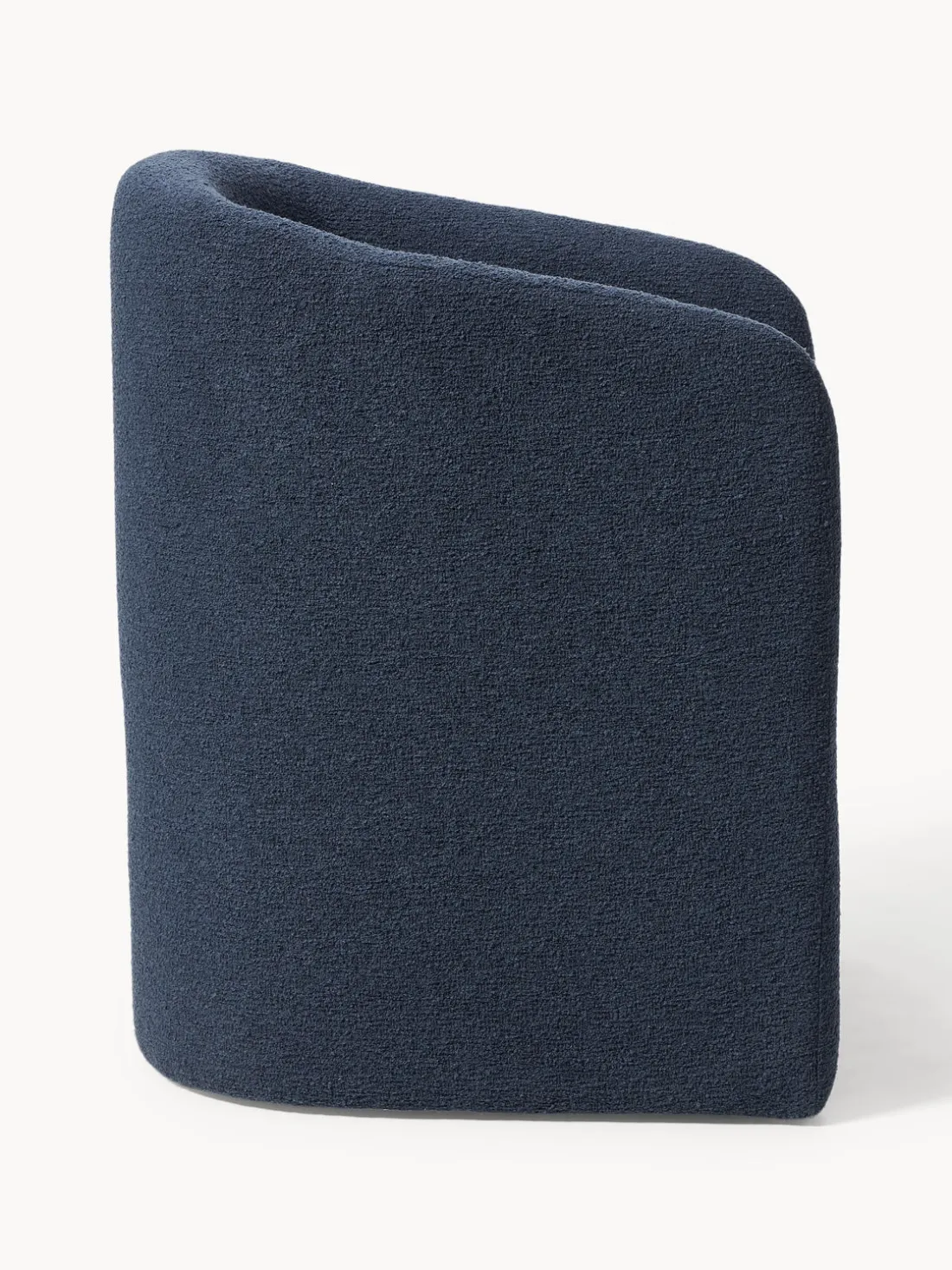 Sillón con reposabrazos en tejido bouclé Mairo