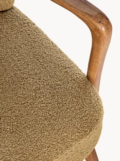 Sillón de borreguillo con reposabrazos Moritz