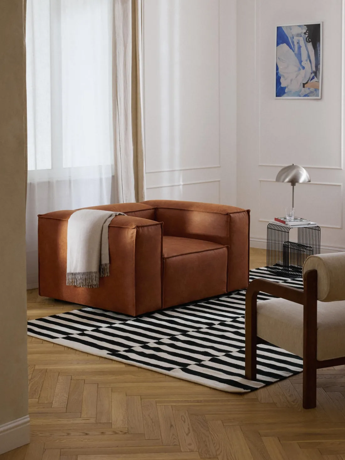 Sillón de cuero reciclado Lennon