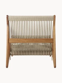 Sillón de exterior artesanal de madera de iroko MR01 Initial