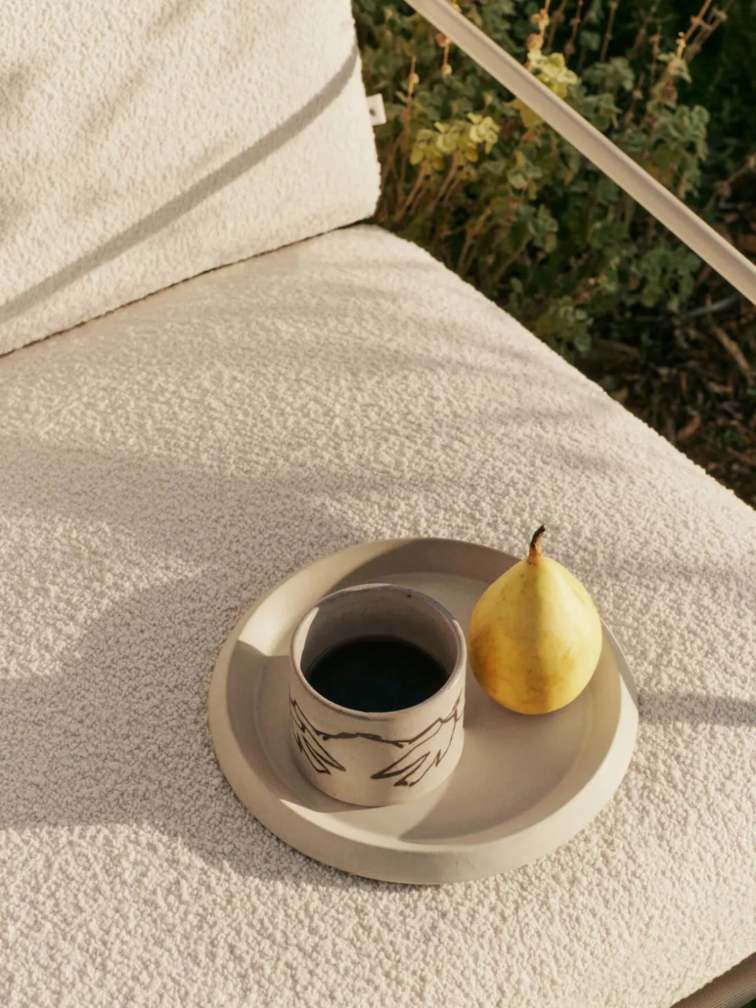 Sillón de jardín en tejido bouclé Desert