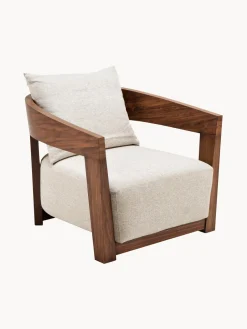 Sillón de salón artesanal de caoba Rubautelli