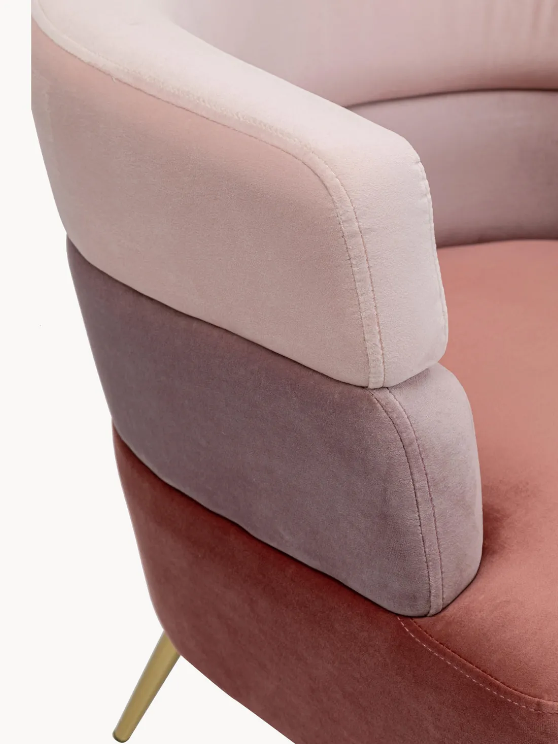 Sillón de terciopelo diseño retro Sandwich