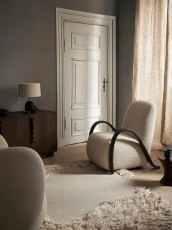 Sillón en tejido bouclé Buur