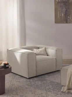 Sillón en tejido bouclé Lennon