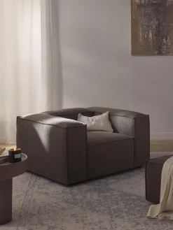 Sillón en tejido bouclé Lennon