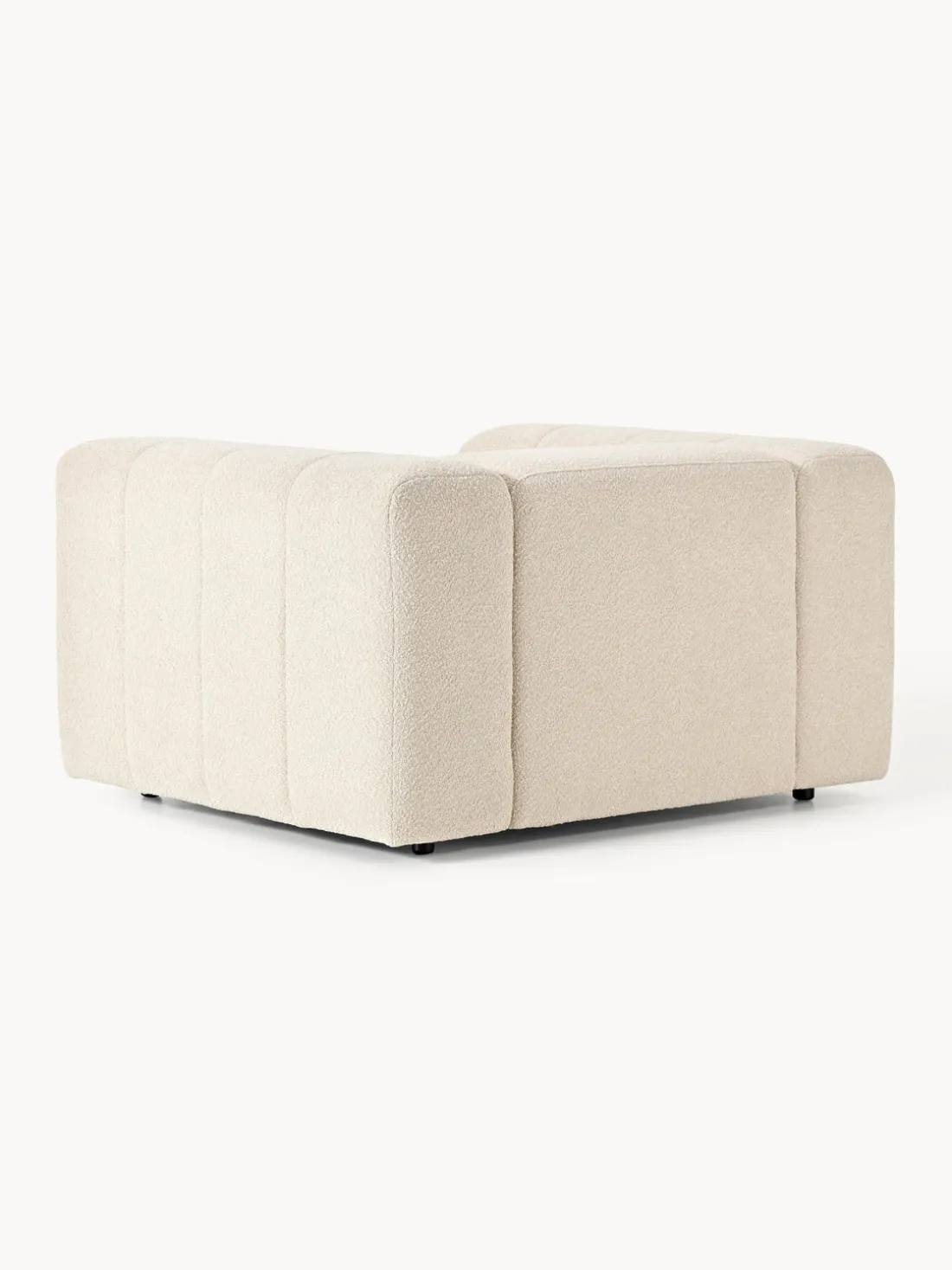 Sillón en tejido bouclé Lena