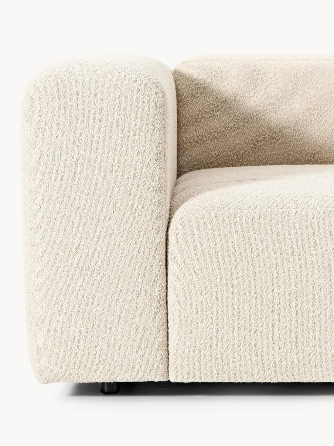 Sillón en tejido bouclé Lena