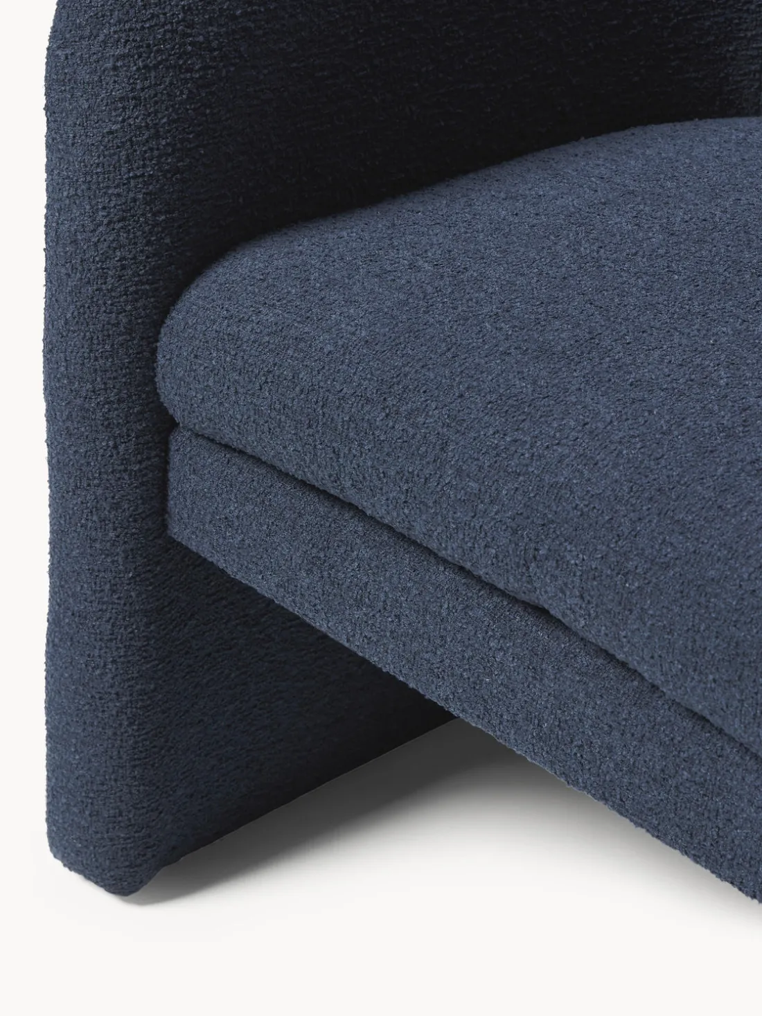 Sillón en tejido bouclé Mairo