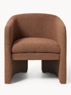 Sillón en tejido bouclé Mairo