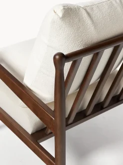 Sillón en tejido bouclé Mikkel