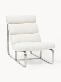 Sillón en tejido bouclé Pavlos