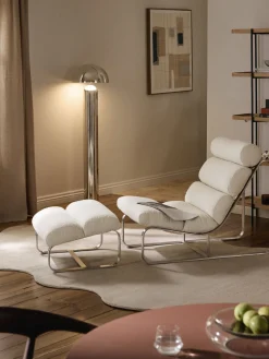 Sillón en tejido bouclé Pavlos