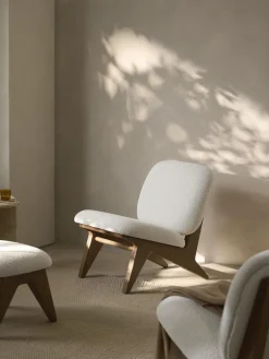 Sillón en tejido bouclé Shenay